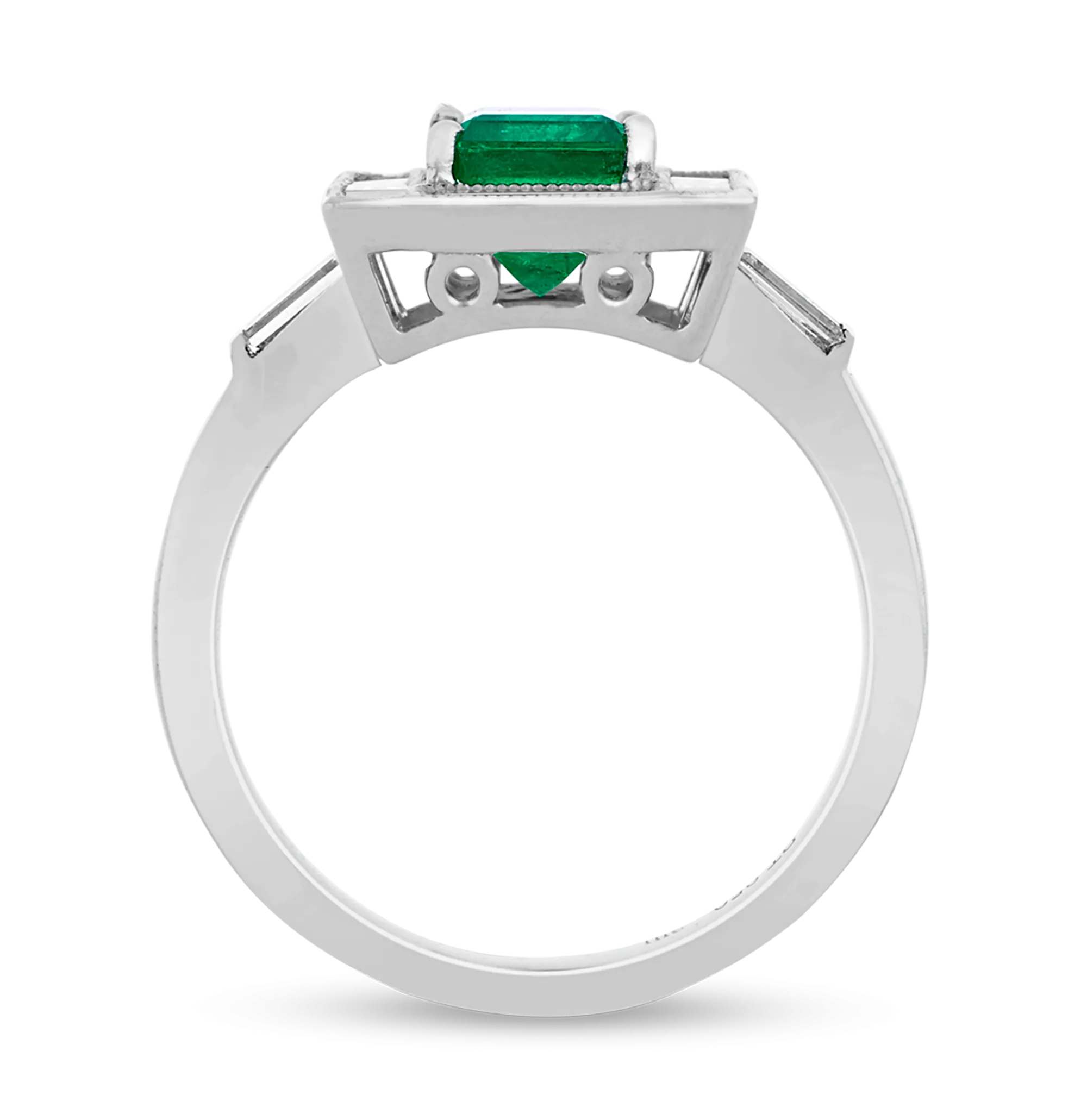 Art Deco-Style Emerald Ring, 1.46 carats