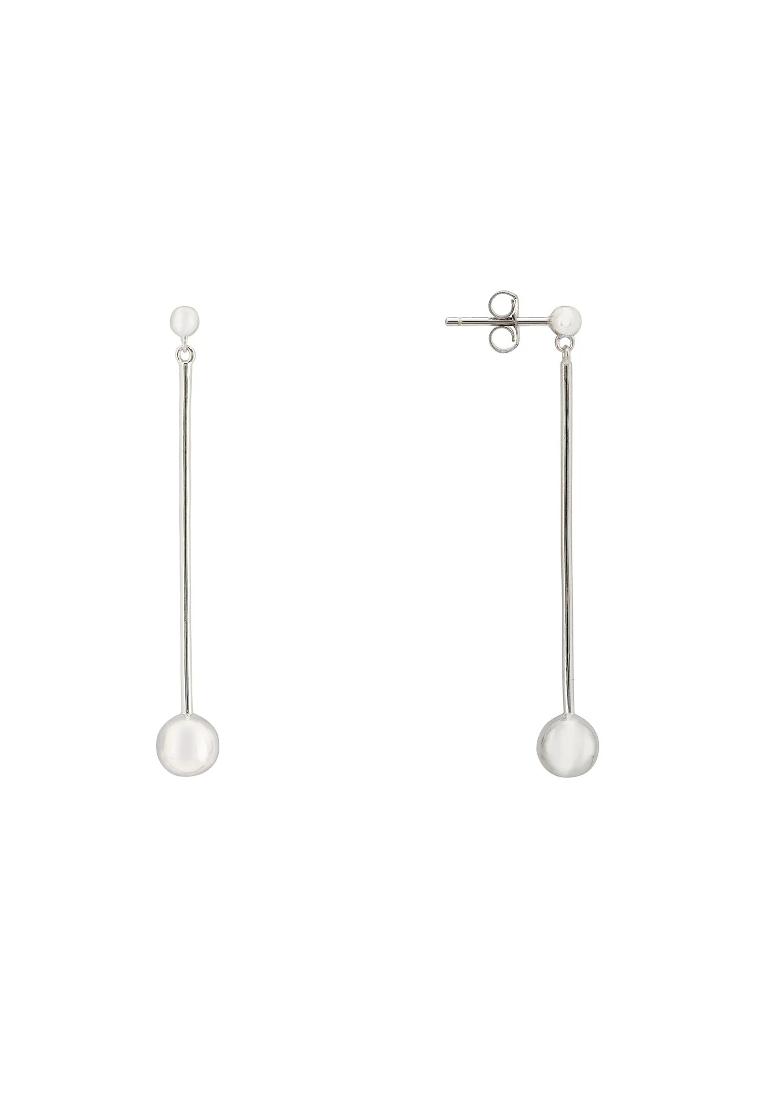 Artic Orb Lines Earrings Silver