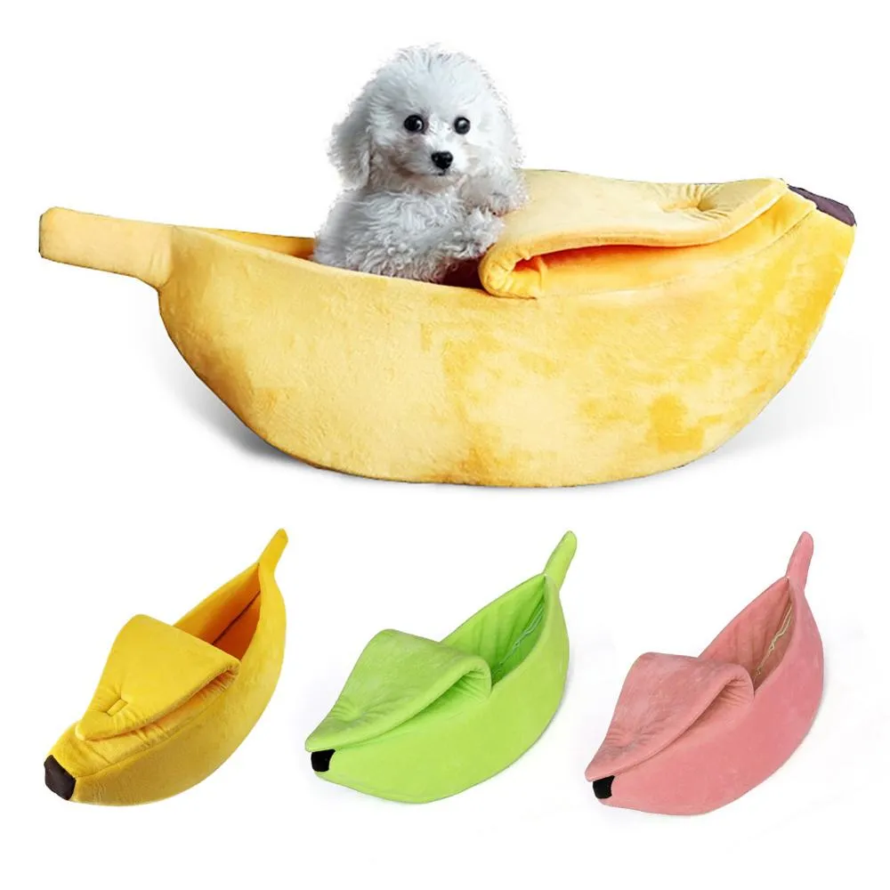 Banana Pet Dog Cat Bed Mat House Puppy Dog Cozy Puppy Kennel Warm Pet Basket Mat Beds Cat House Pet Supplies