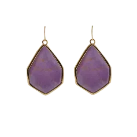 Barse Hexagonal Statement Earring-Phosphosiderite