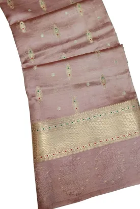 Beautiful Pink Banarasi Silk Saree - Handloom Elegance