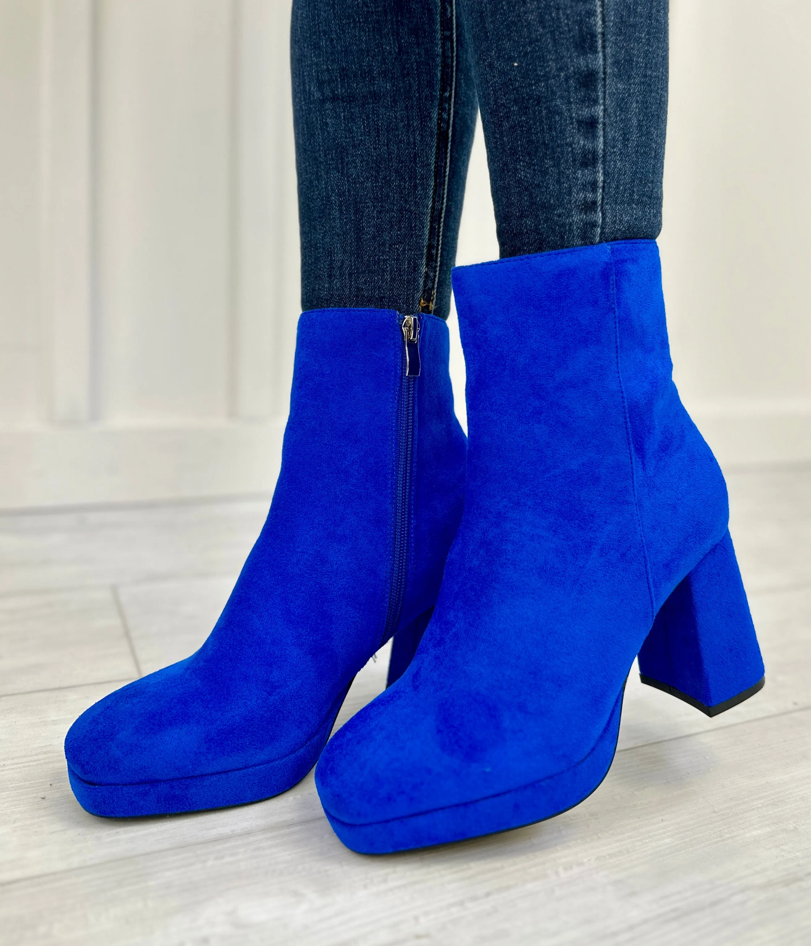 Big Step Booties In Electric Blue