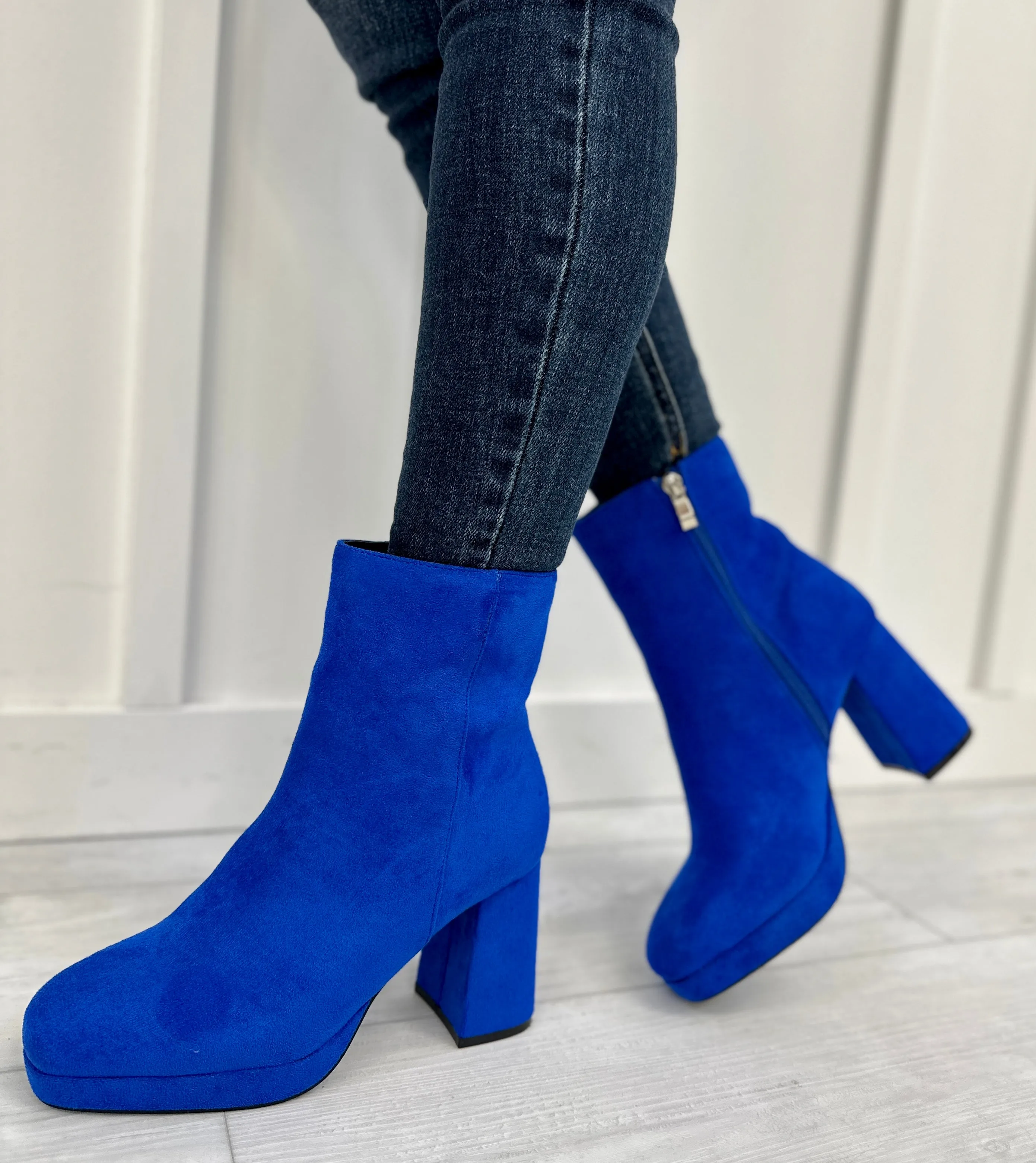 Big Step Booties In Electric Blue