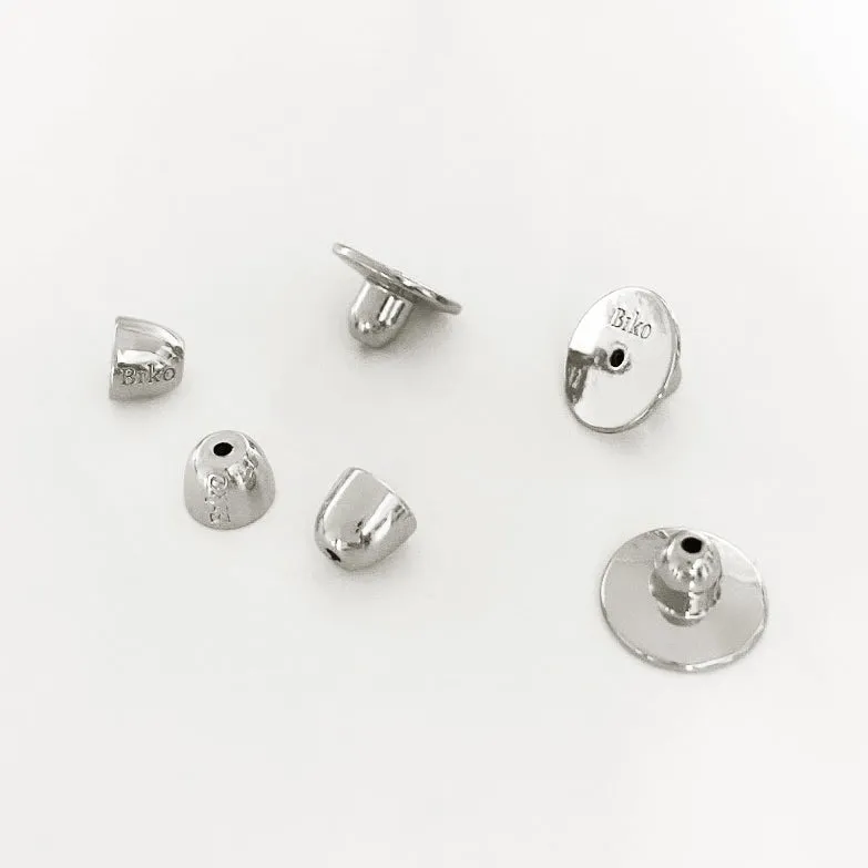 BIKO Small Bullet-Style Earring Backs - Silver