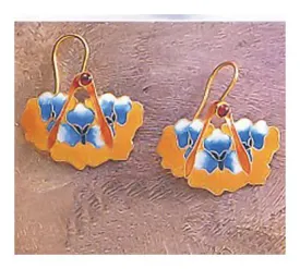 Blue Iris Screw Back Earrings