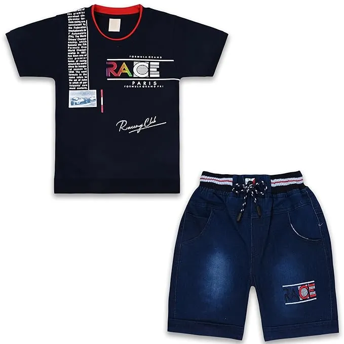 Boys Printed T-Shirt And Shorts