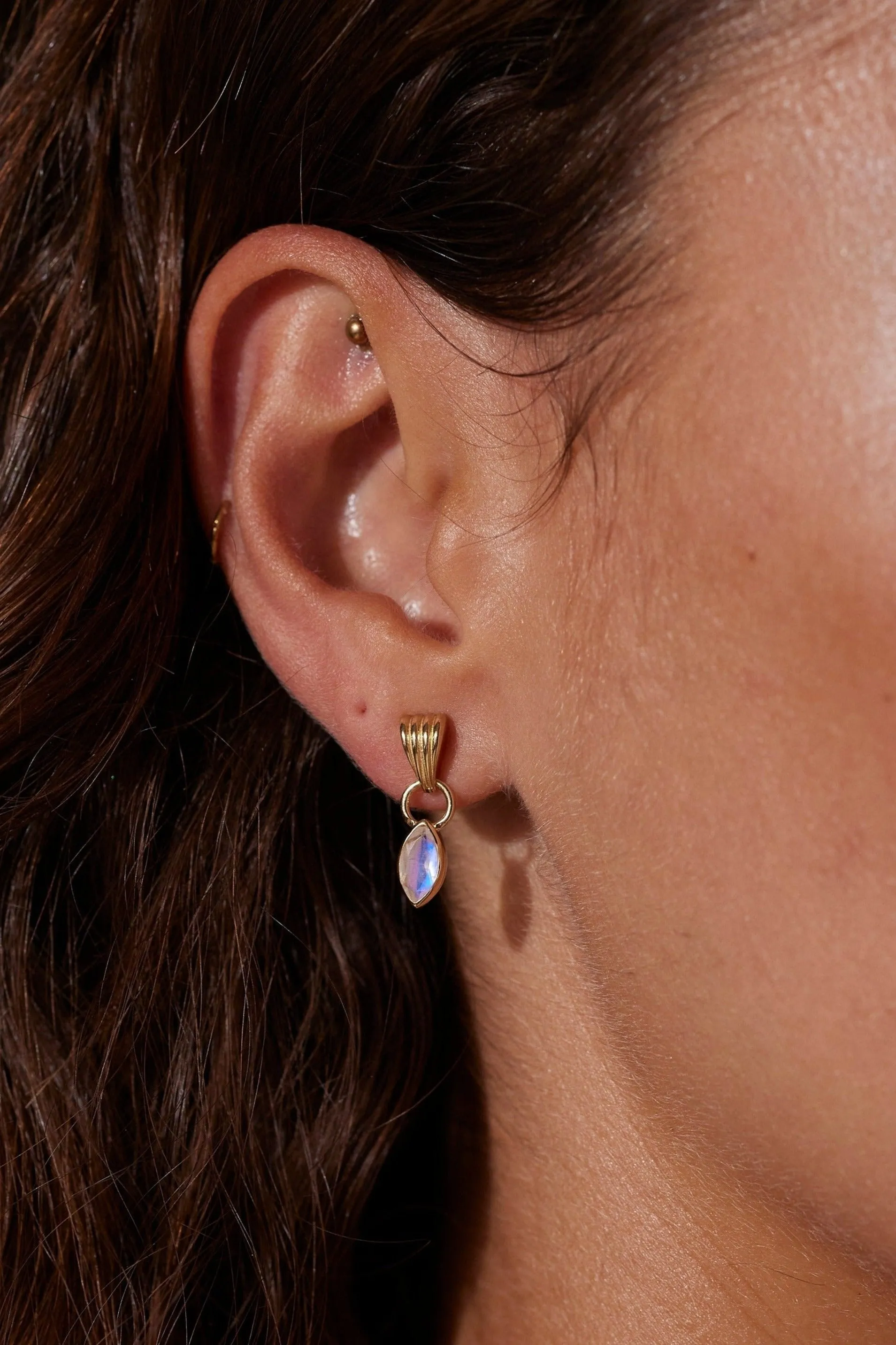 Camille Moonstone Gold Earrings