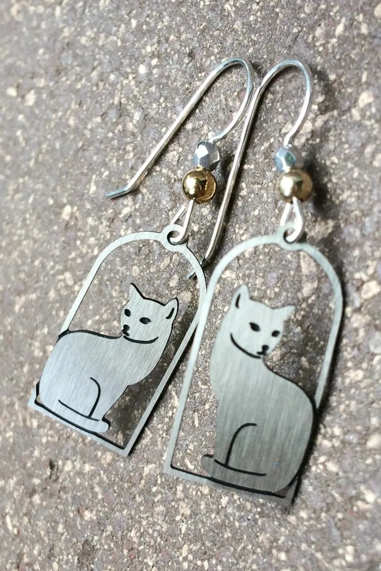 Cat Silhouette Dangles by Sienna Sky