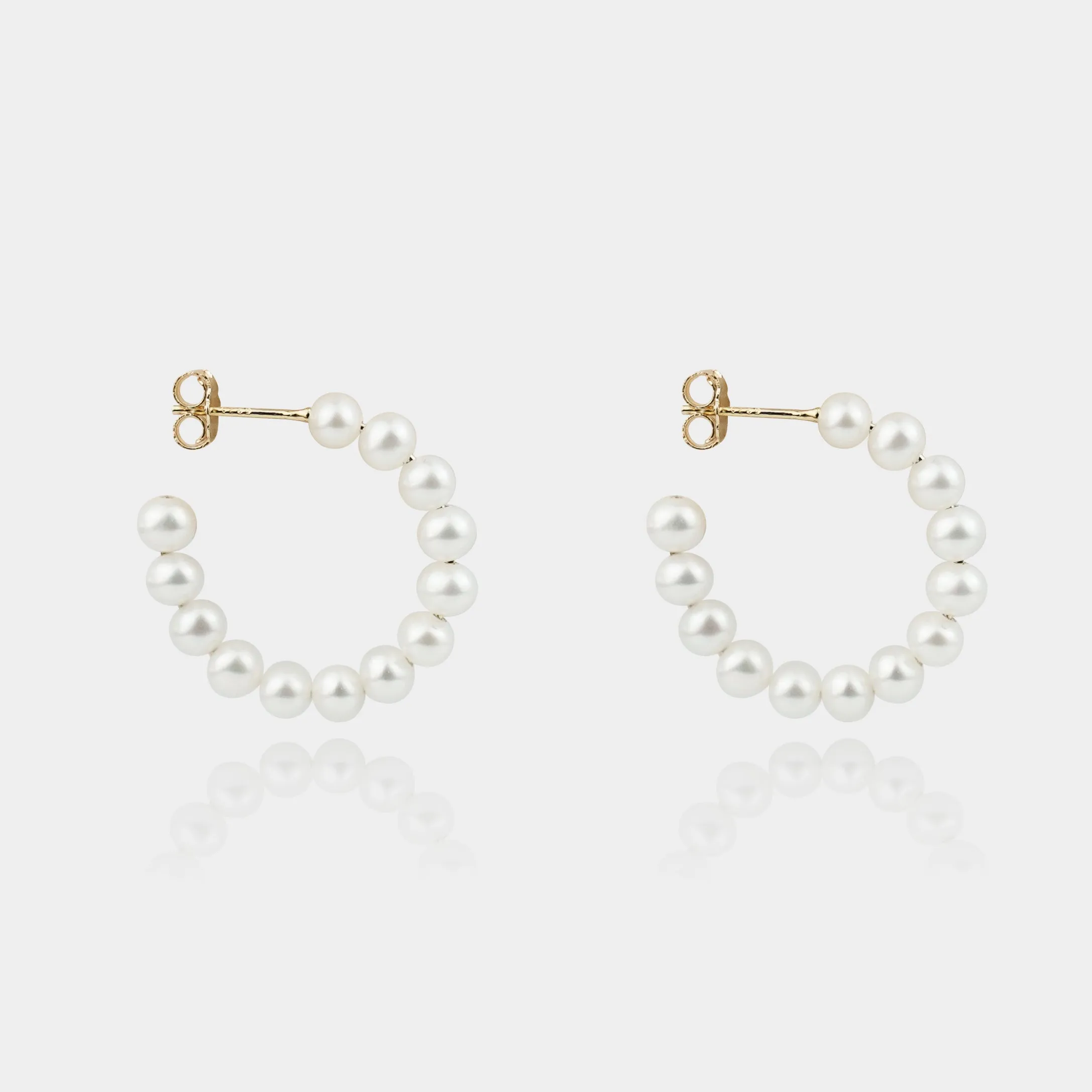 CELINA PEARL HOOP EARRINGS