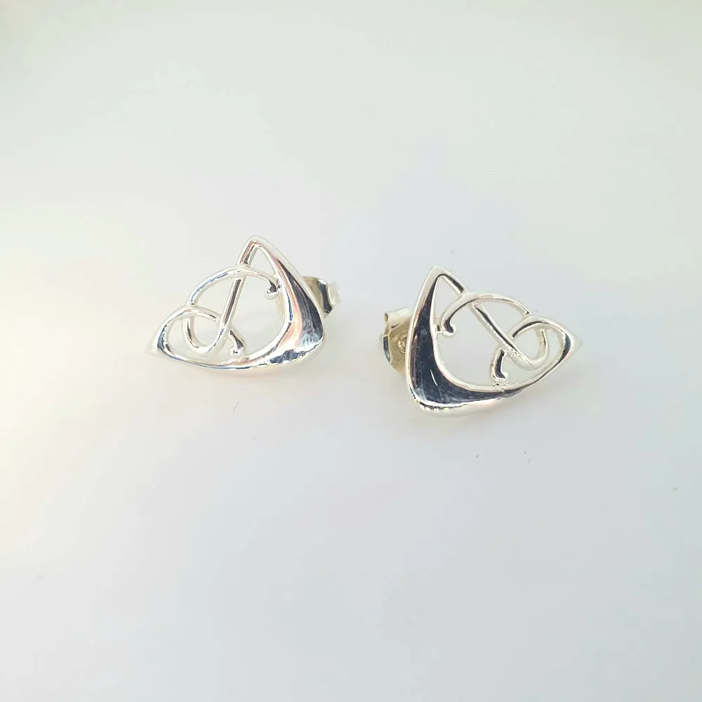 Celtic Sterling Silver Stud Earrings - E561