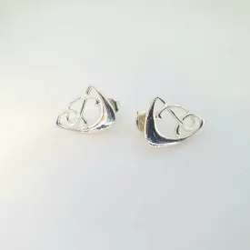 Celtic Sterling Silver Stud Earrings - E561