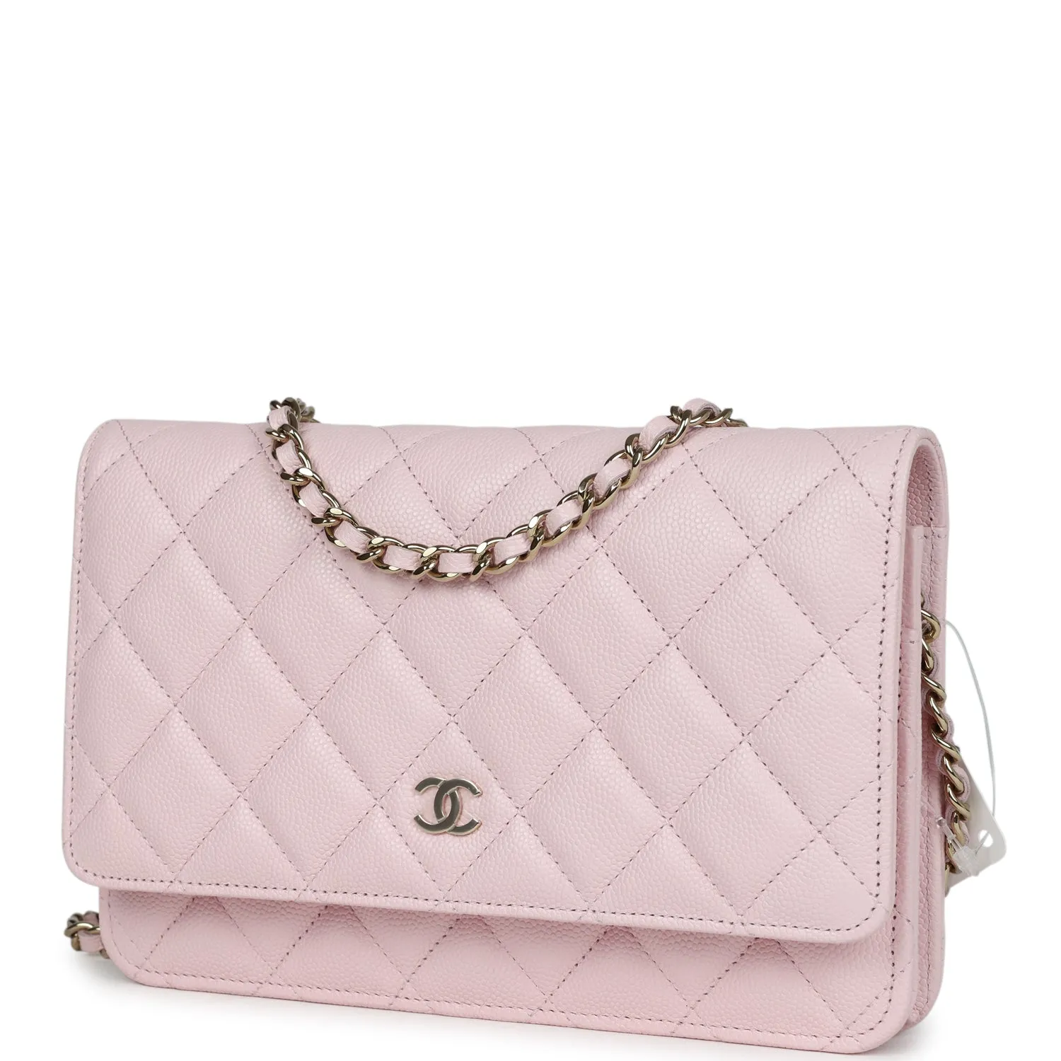 Chanel Classic Wallet on Chain WOC Light Pink Caviar Gold Hardware