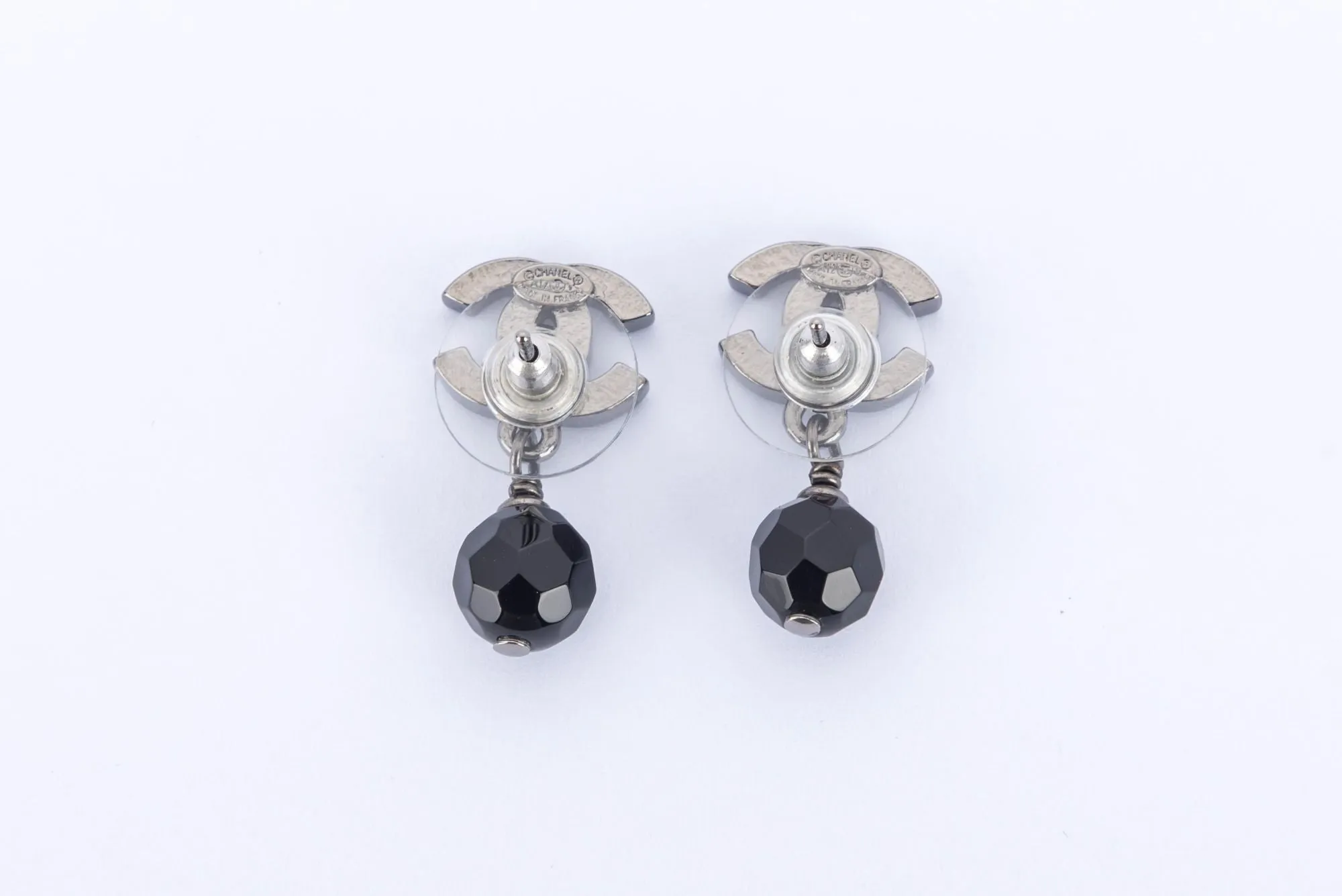 Chanel Ruthenium Black Earrings