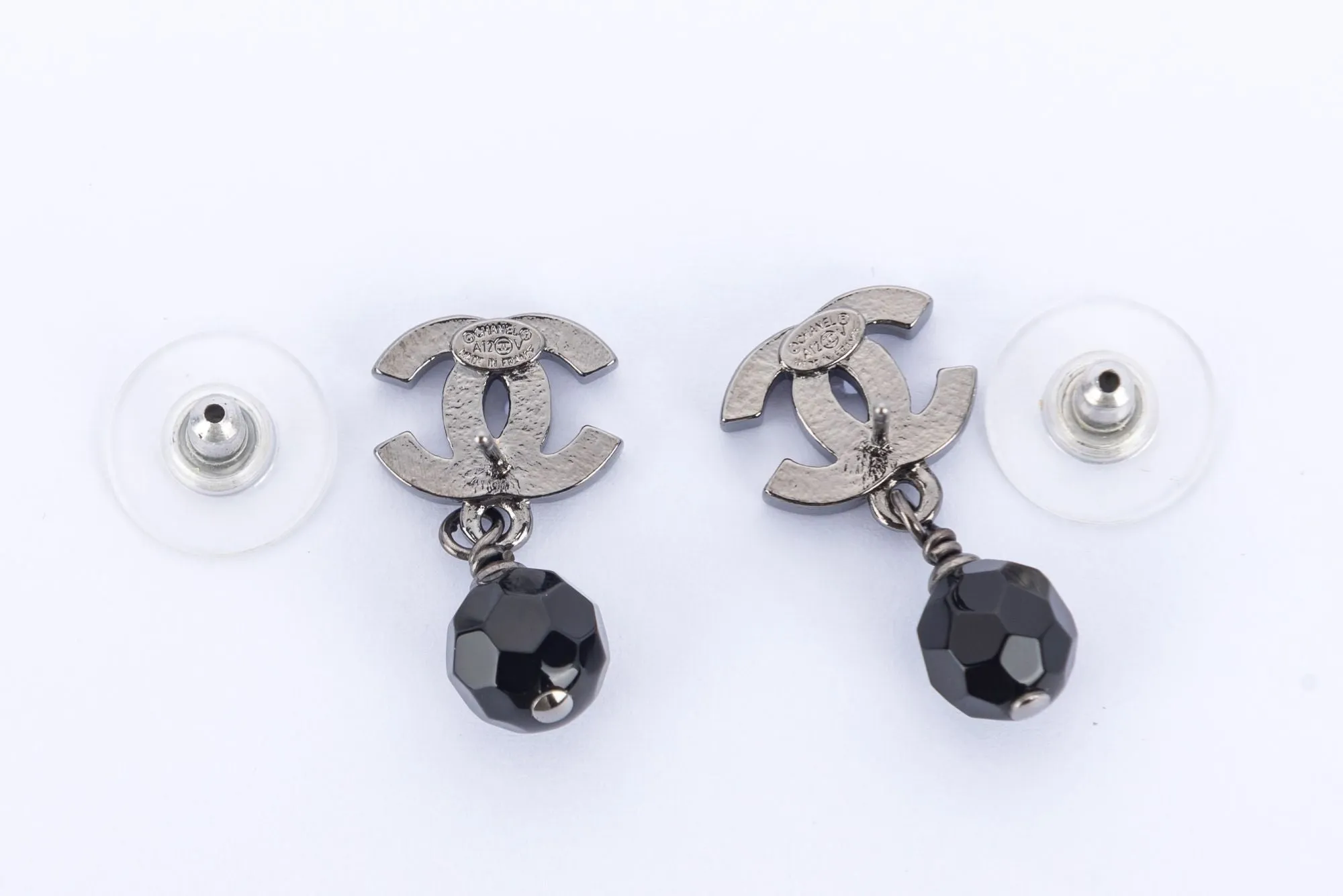 Chanel Ruthenium Black Earrings