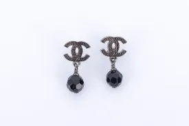 Chanel Ruthenium Black Earrings