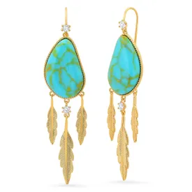 Charming Feather Drop Earrings