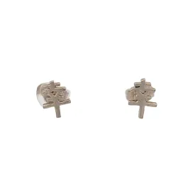 Chinese 925 Sterling Silver Stud Earrings