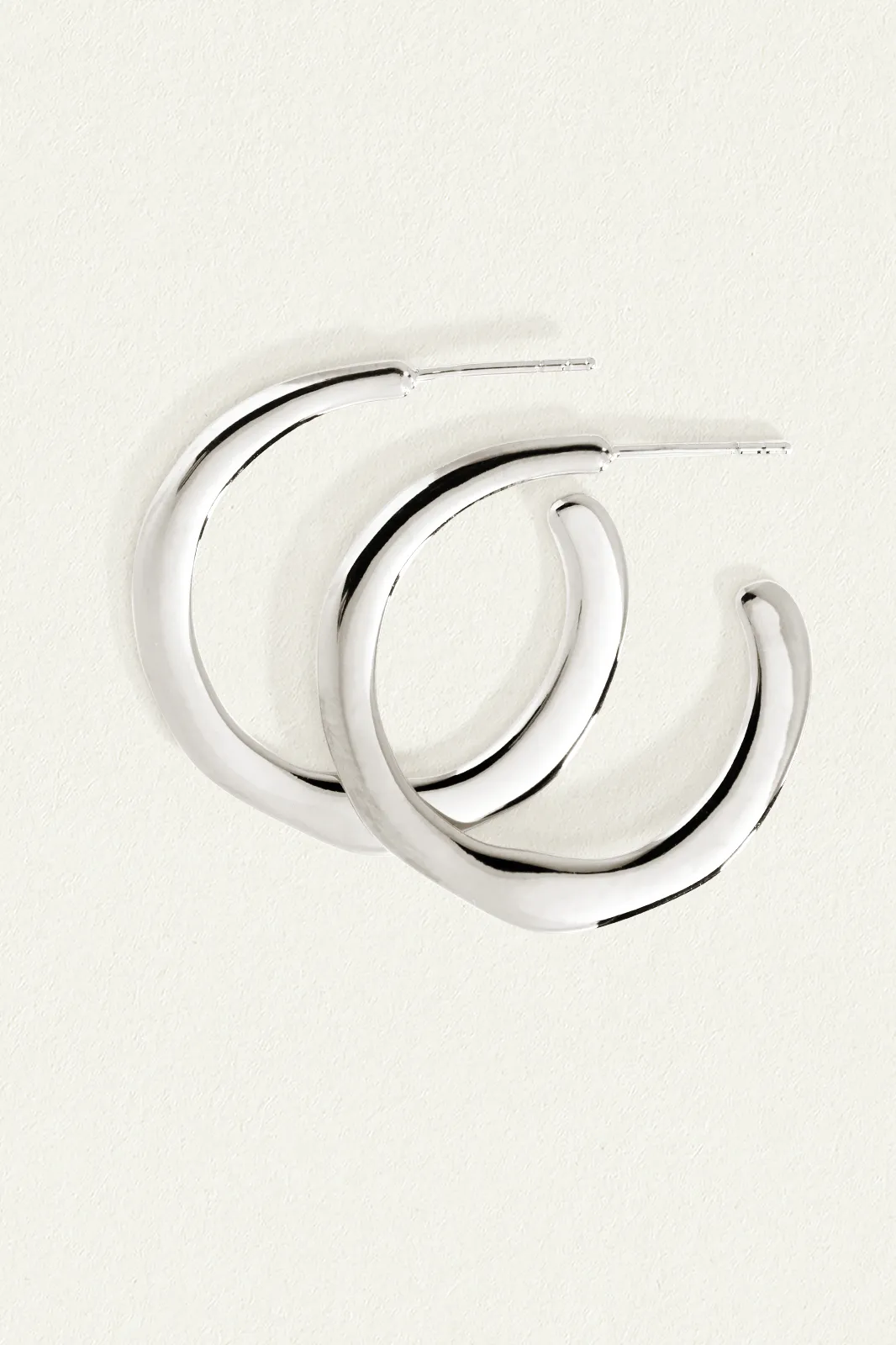 Circe Medium Hoops - Silver