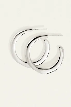 Circe Medium Hoops - Silver