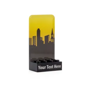 Cityscape Single Display - Laser Cut Display with LEGO Brick