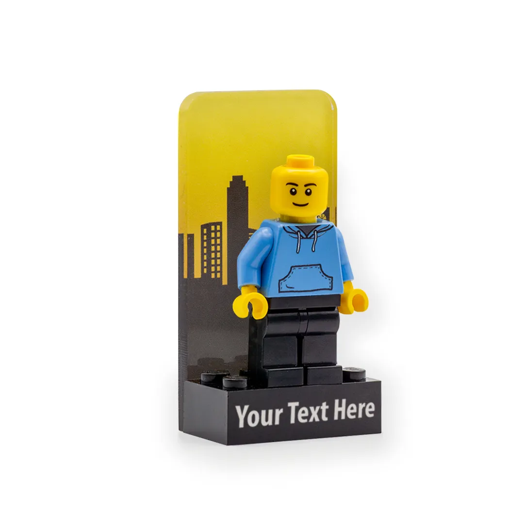 Cityscape Single Display - Laser Cut Display with LEGO Brick