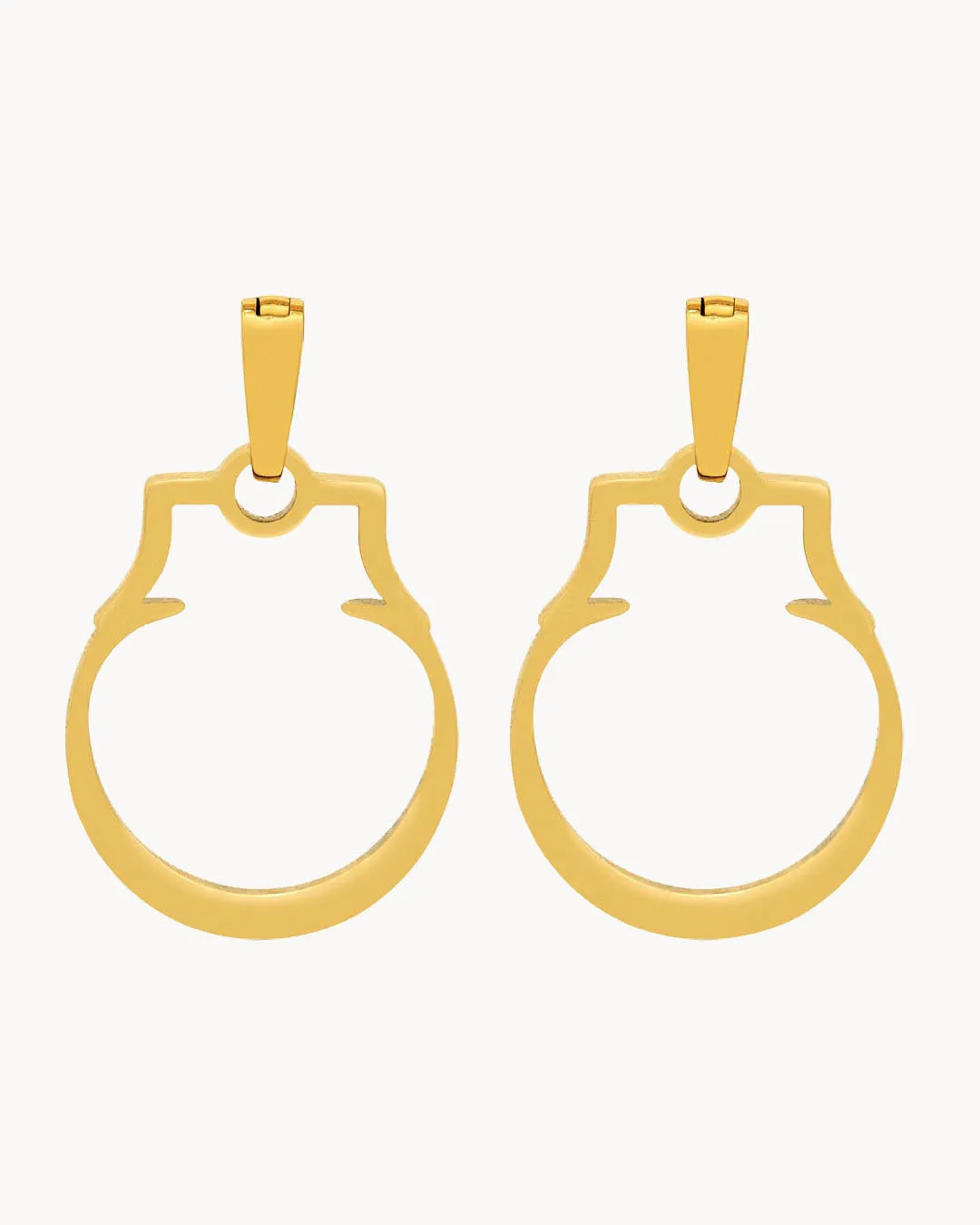 Classic Ħabbata Earring Pendants, Gold