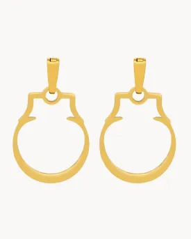 Classic Ħabbata Earring Pendants, Gold