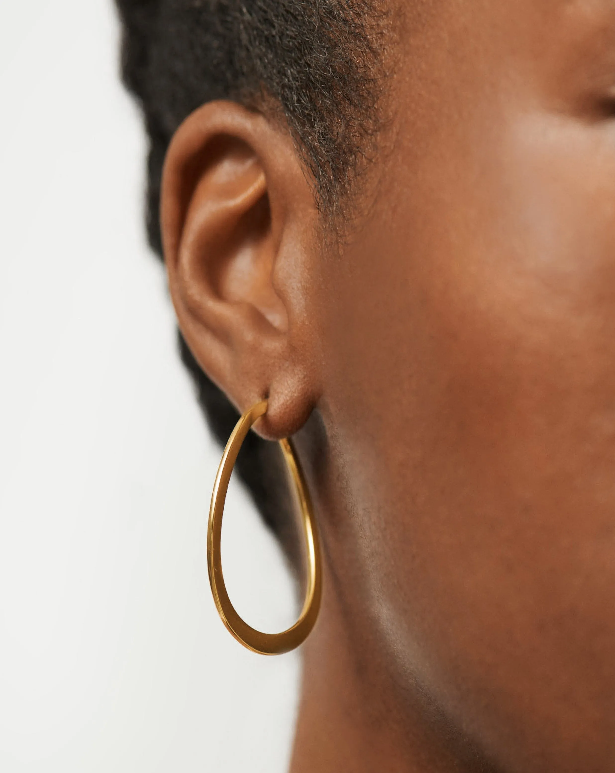 Classic Curve Large Hoop Earrings | 18ct Gold Vermeil