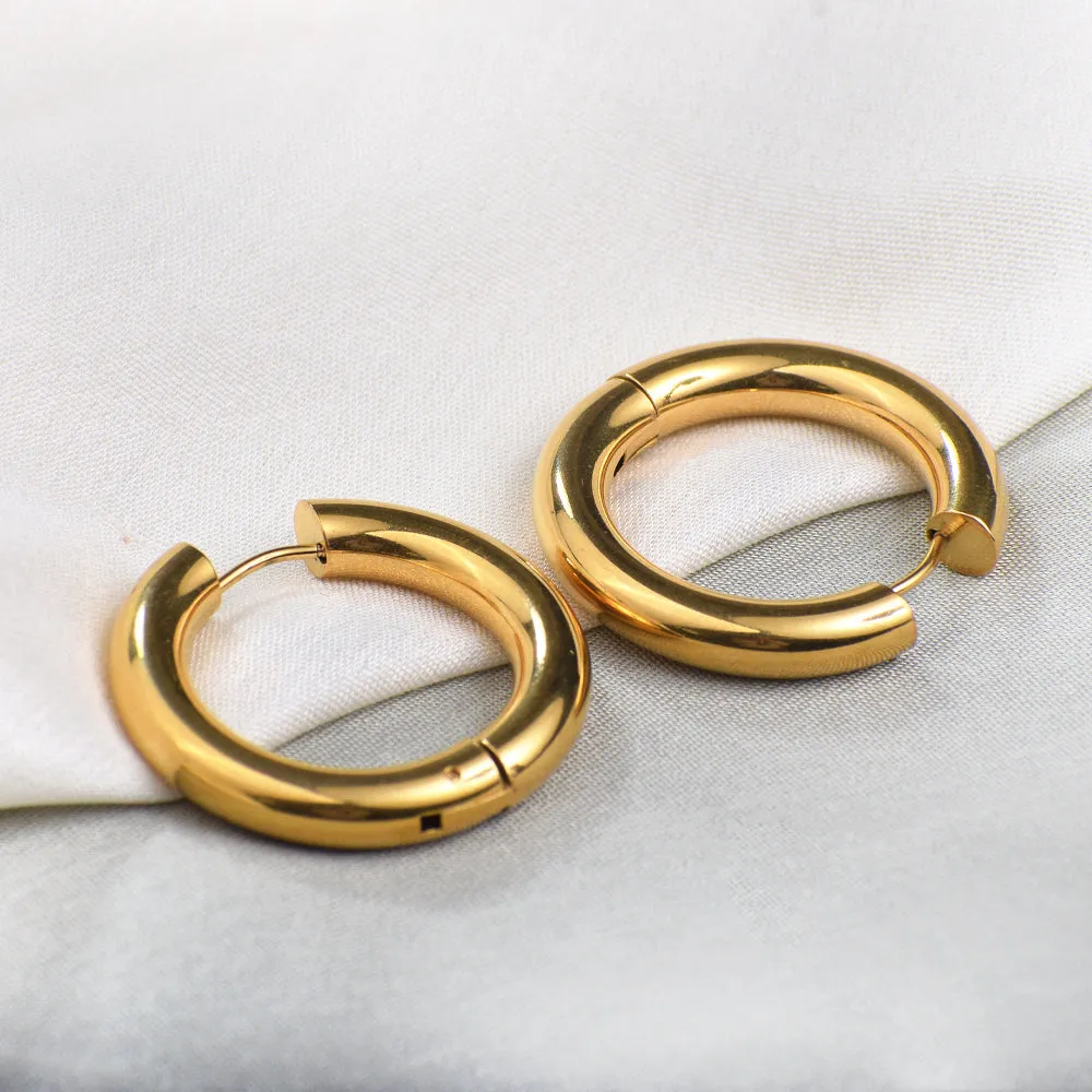 Classic Round Hoop Earrings