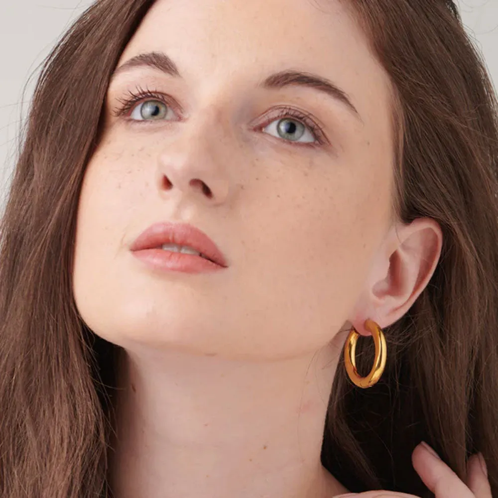 Classic Round Hoop Earrings