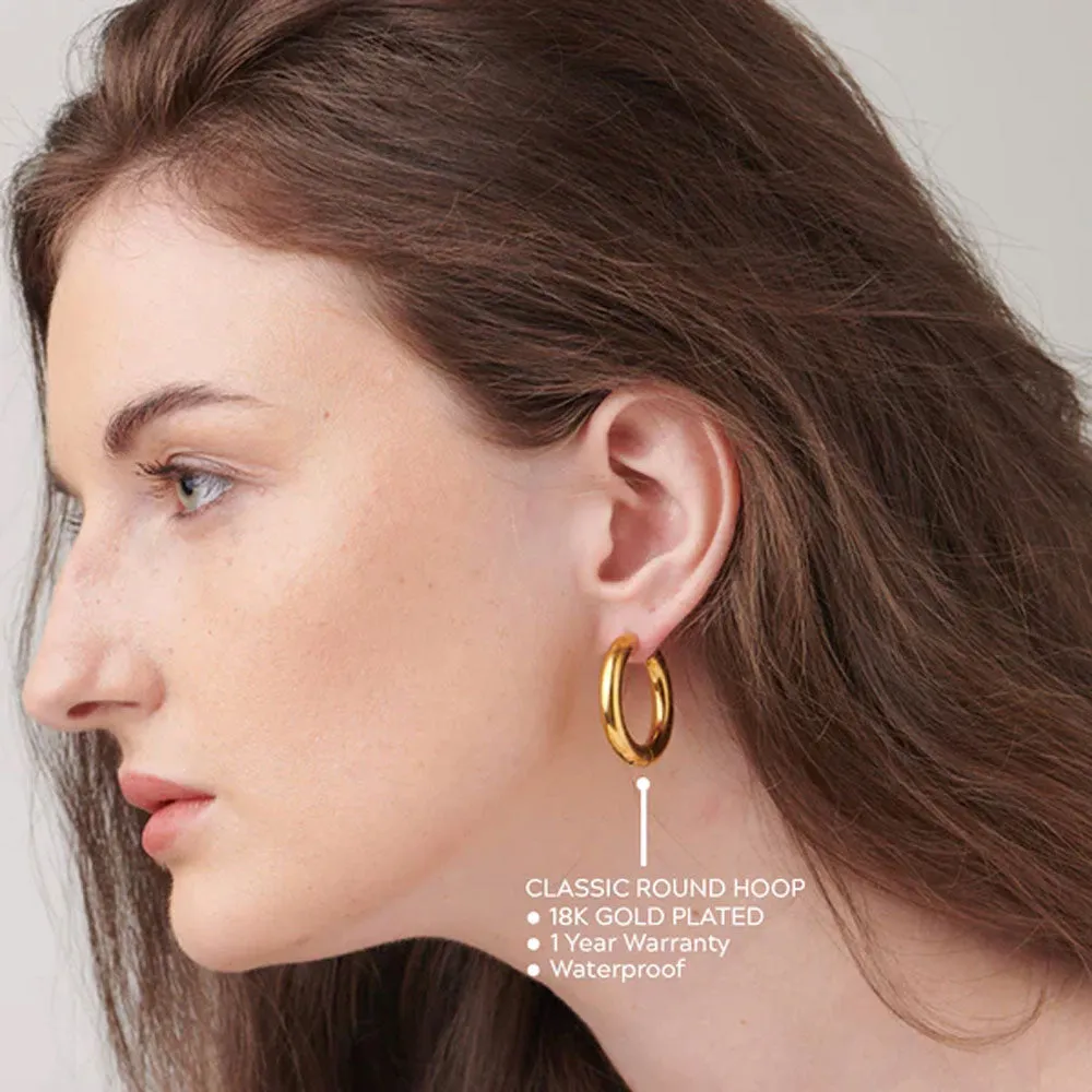 Classic Round Hoop Earrings