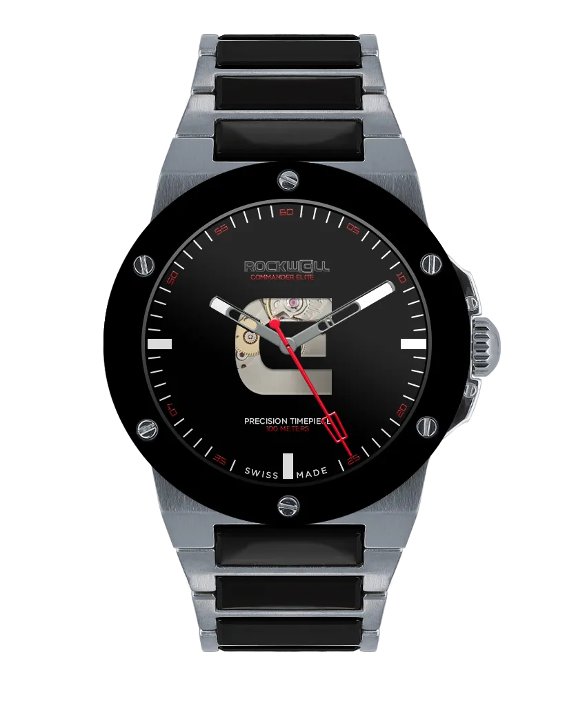 Commander Elite Automatic (Silver/Black Ceramic) Watch