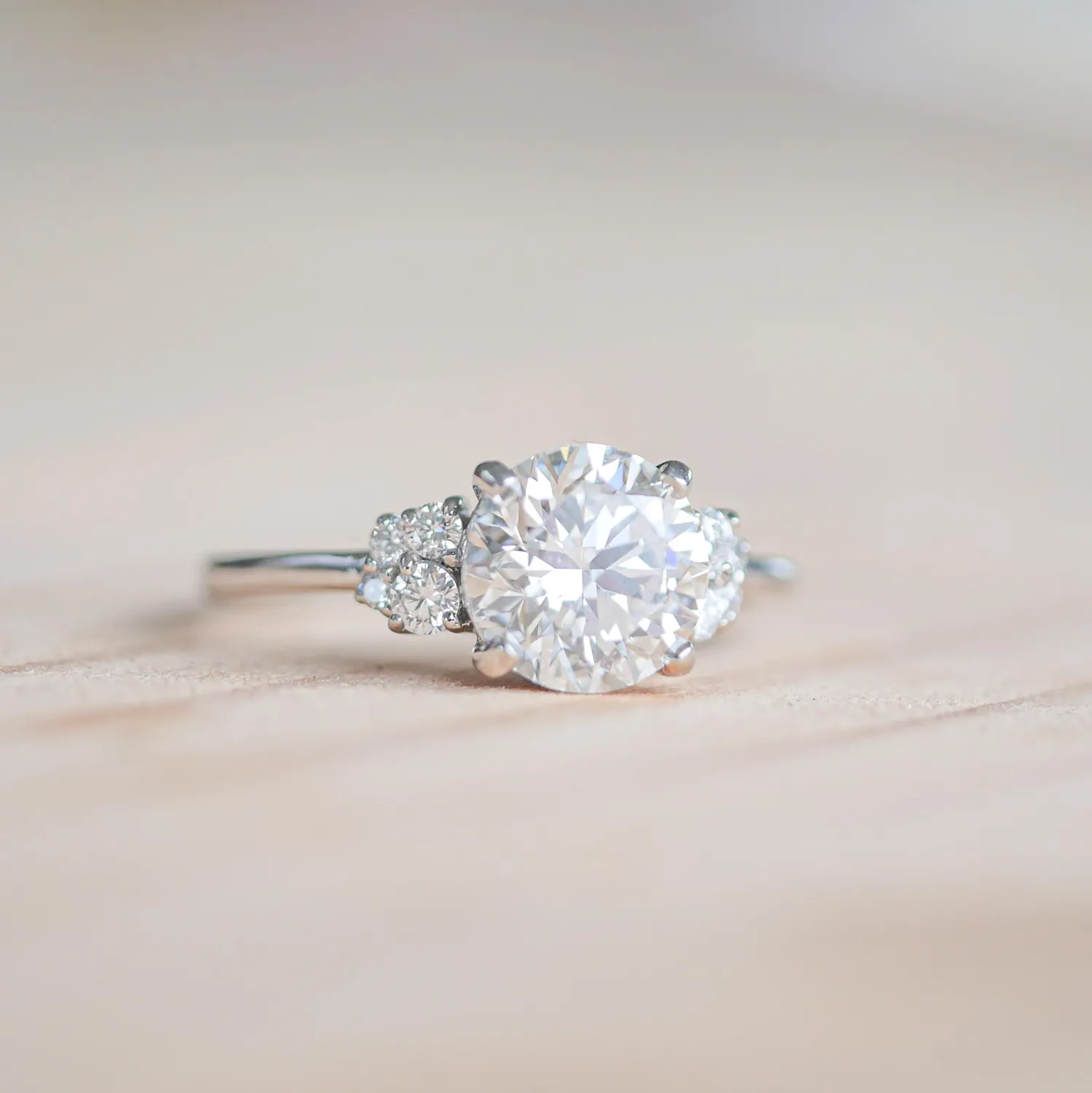 Custom 2.00 ctw. Lab-created Diamond Cluster Engagement Ring