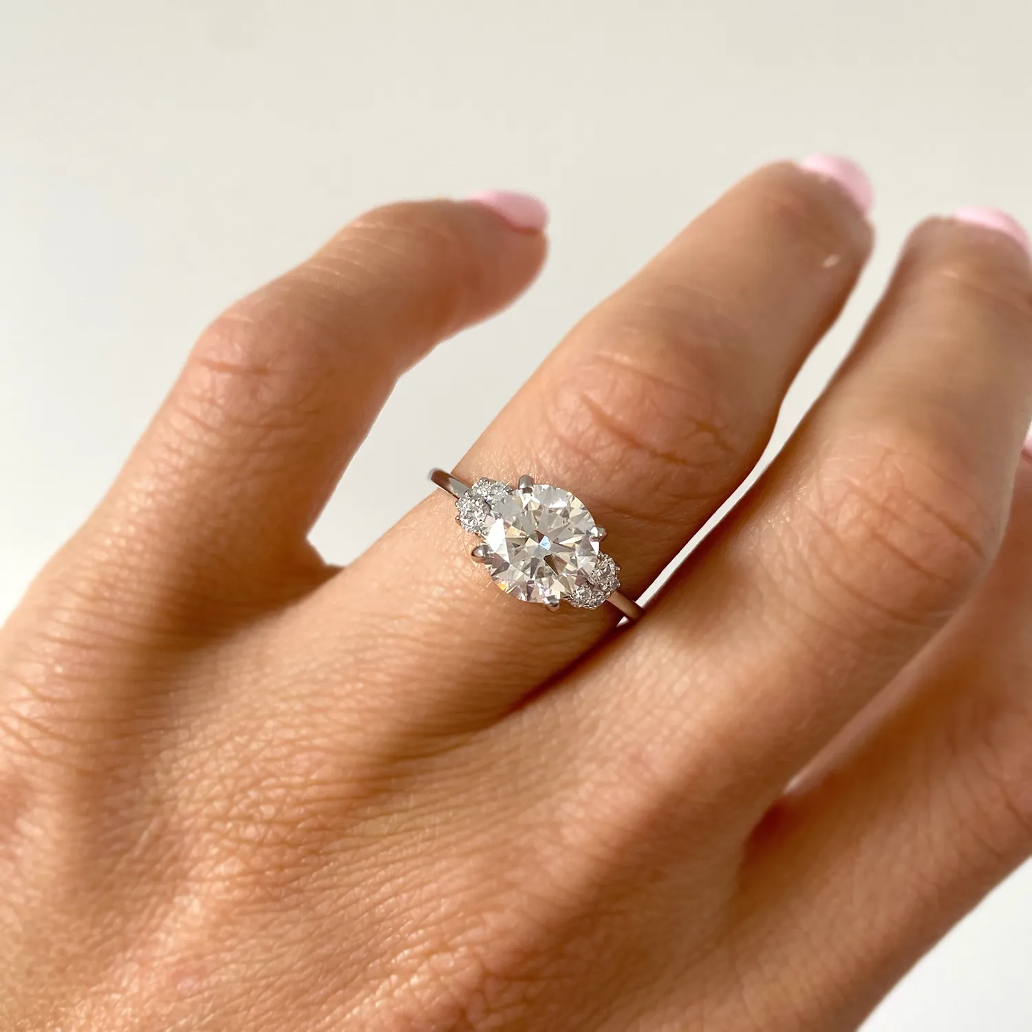 Custom 2.00 ctw. Lab-created Diamond Cluster Engagement Ring