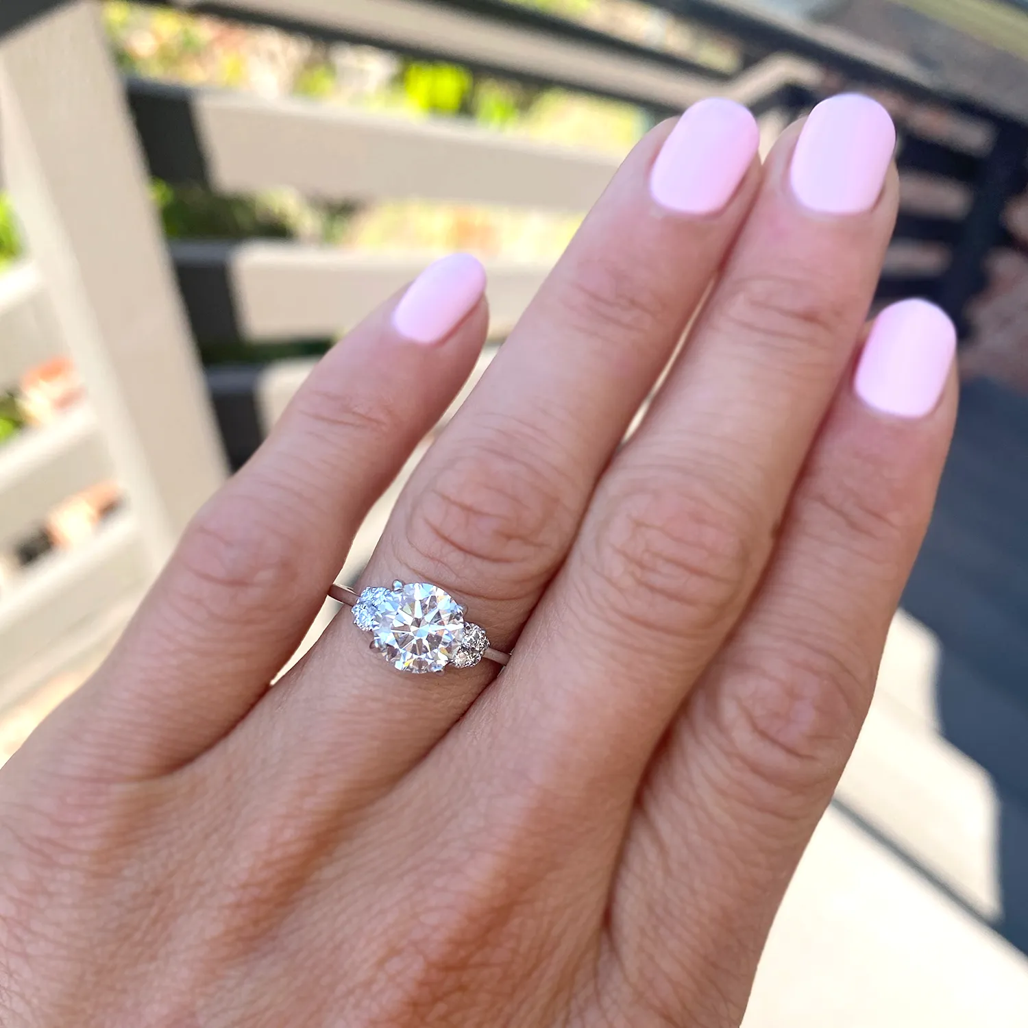 Custom 2.00 ctw. Lab-created Diamond Cluster Engagement Ring