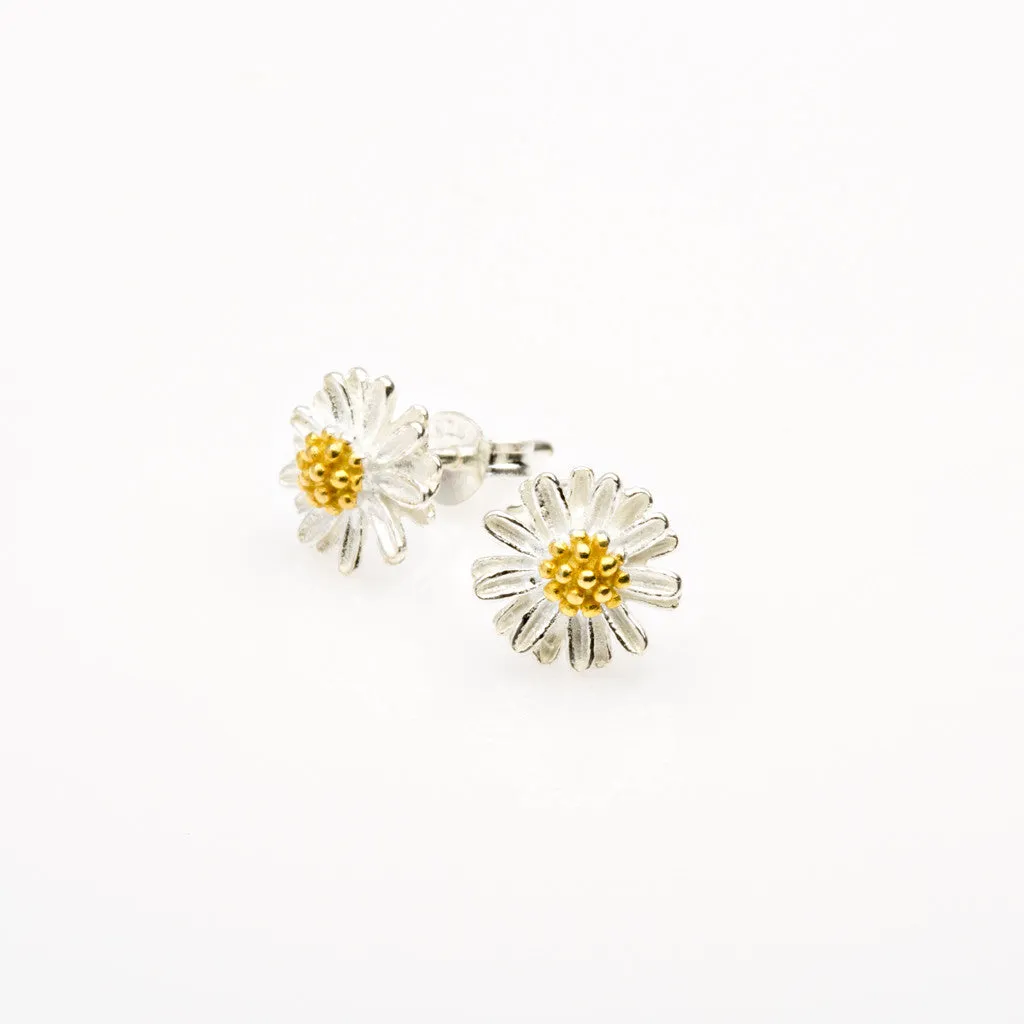 Daisy Silver Stud Earrings