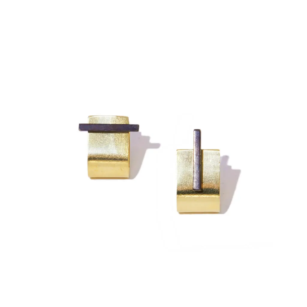 Dash Huggie Earrings - Mixed Metals