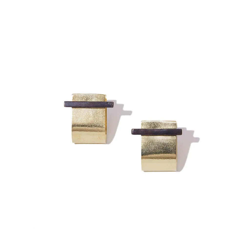 Dash Huggie Earrings - Mixed Metals