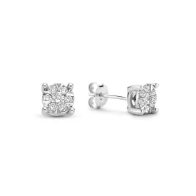 De la Paix Hanaé 14 karat white gold ear studs with diamond 0.28 carat