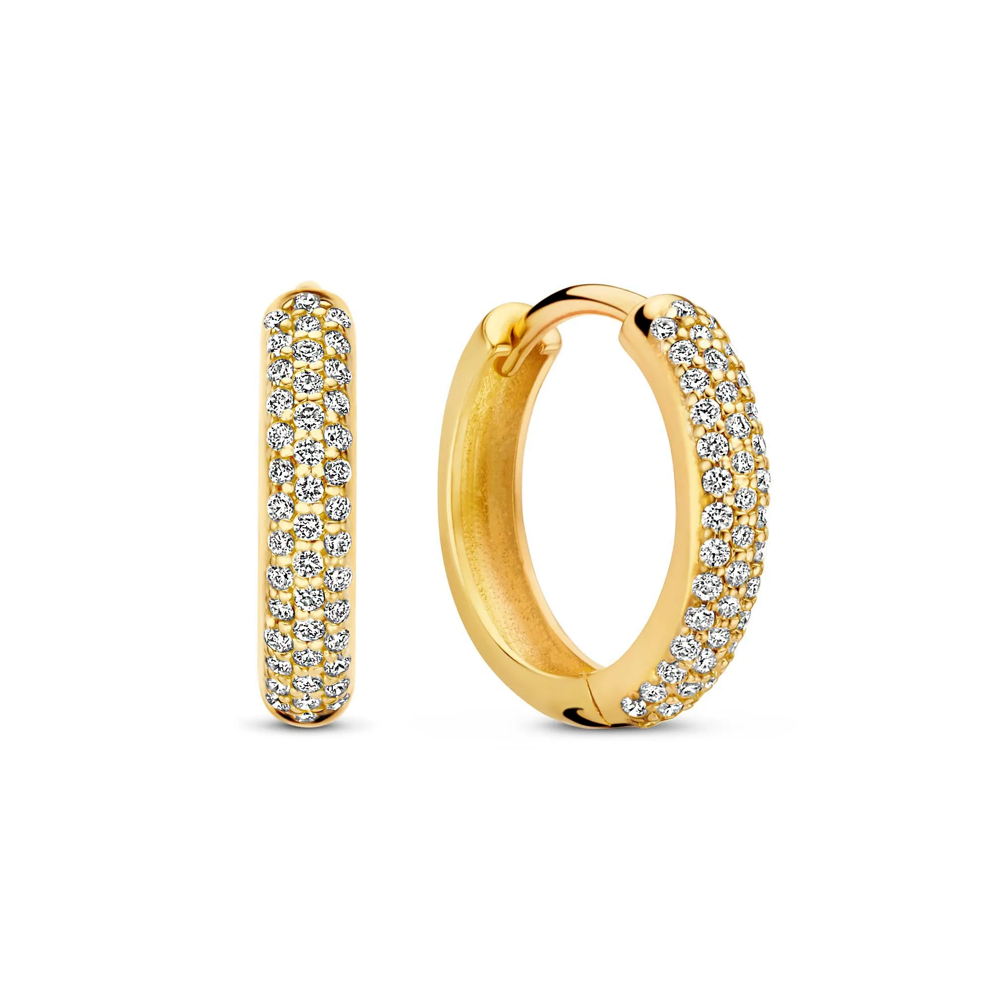 De la Paix Laure 14 karat gold earrings with diamond 0.25 carat