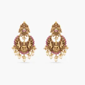 Dhriti Nakshi Silver Chandbali Earrings