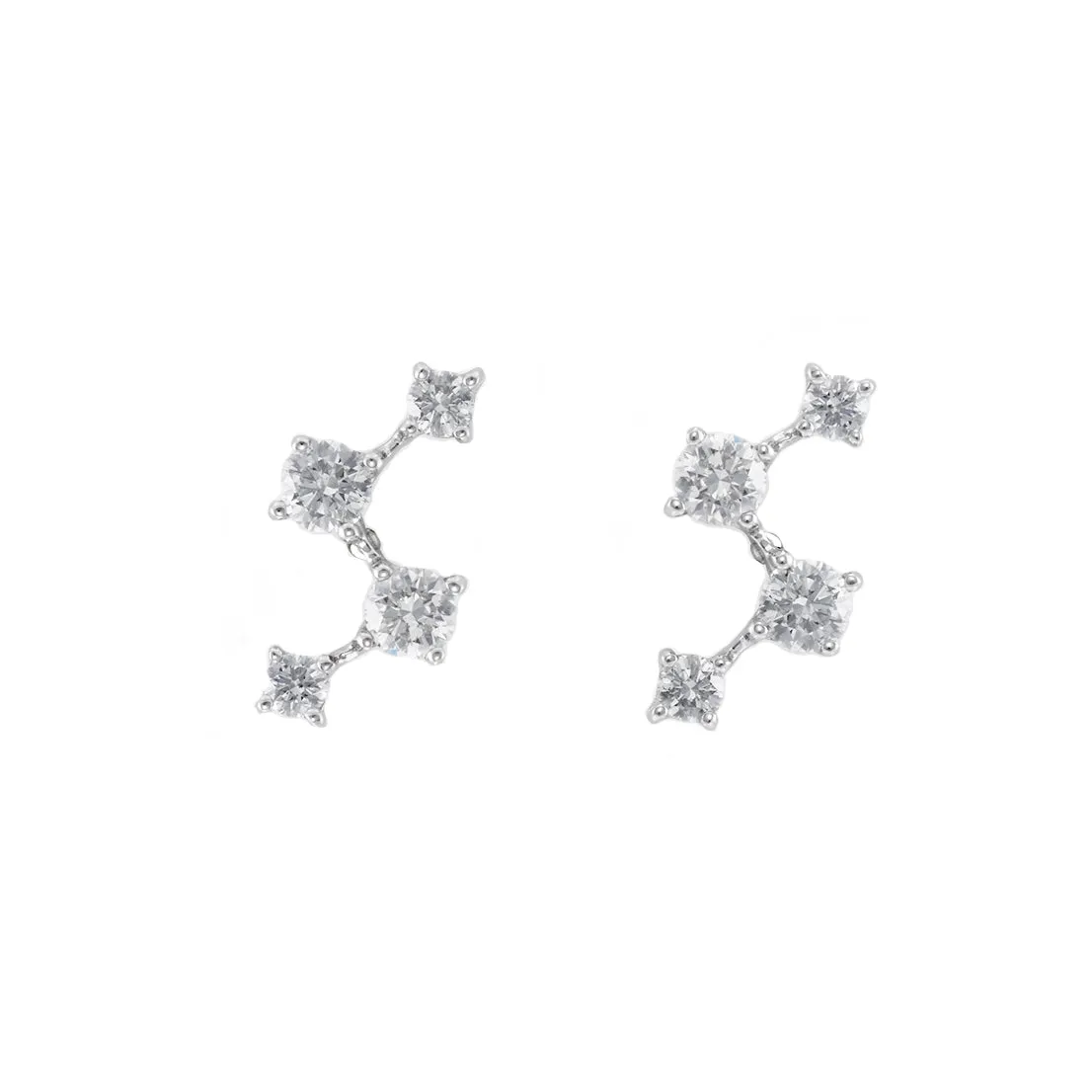 Diamond Earrings in White Gold