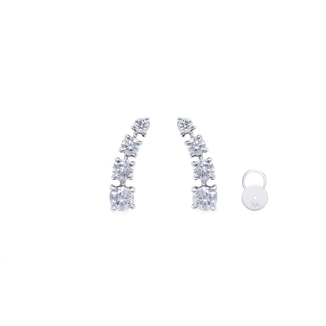 Diamond Earrings in White Gold