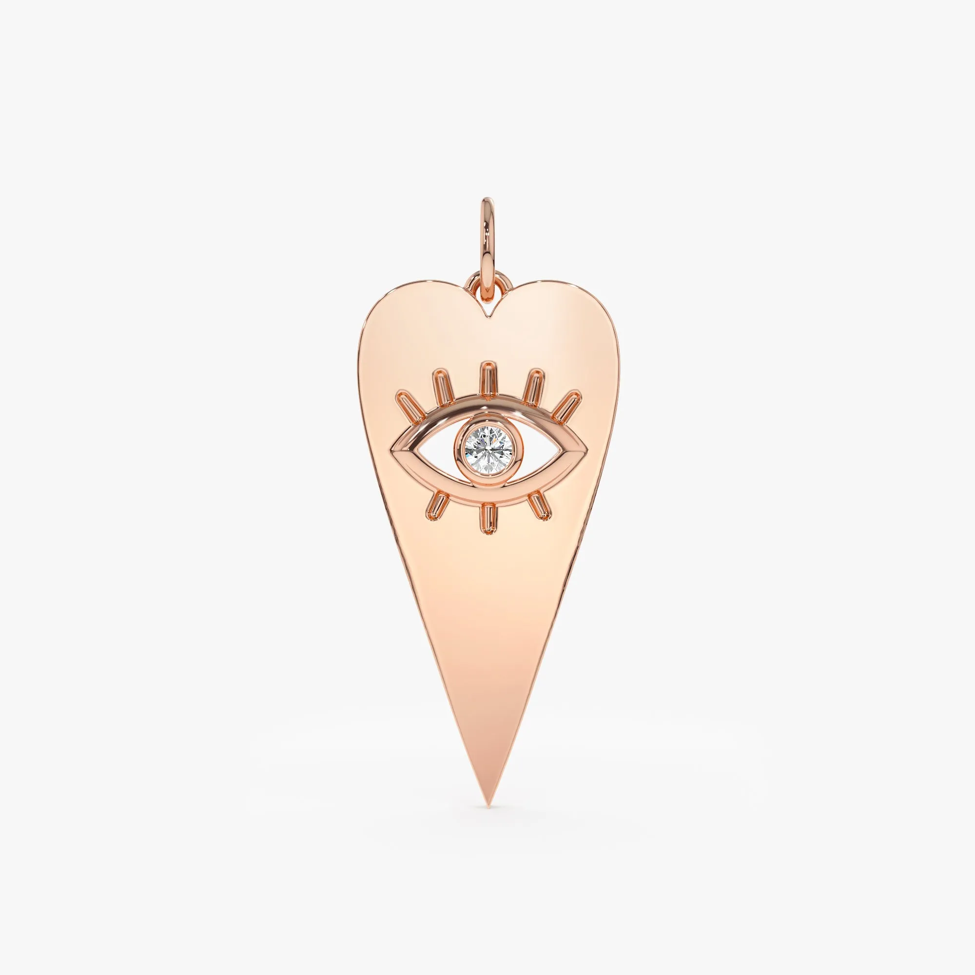 Diamond Eye Heart Charm, Lucinda