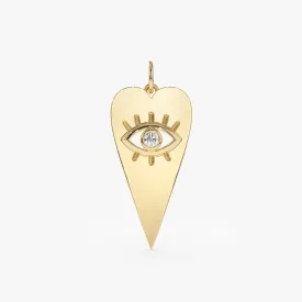 Diamond Eye Heart Charm, Lucinda