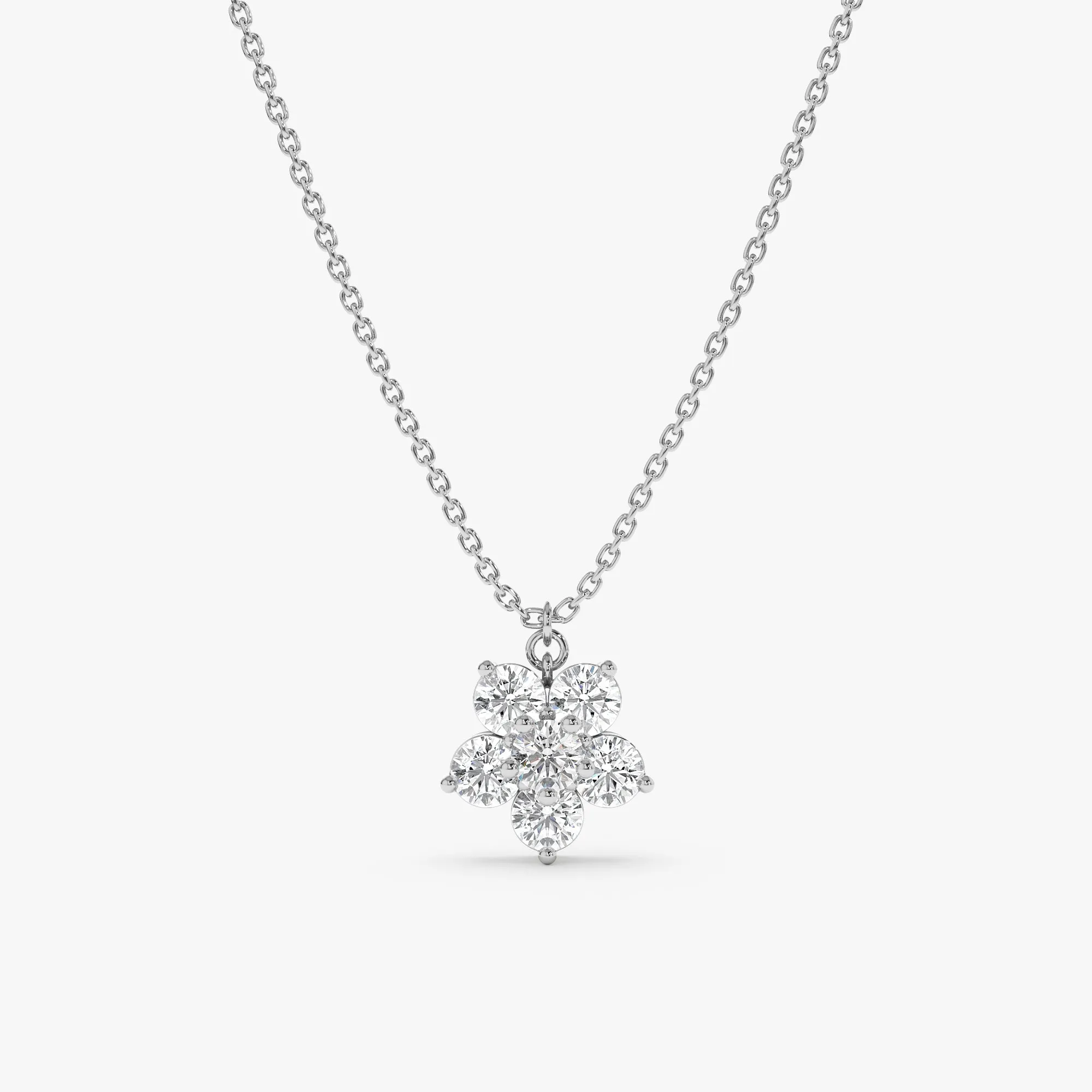 Diamond Flower Necklace, Alondra