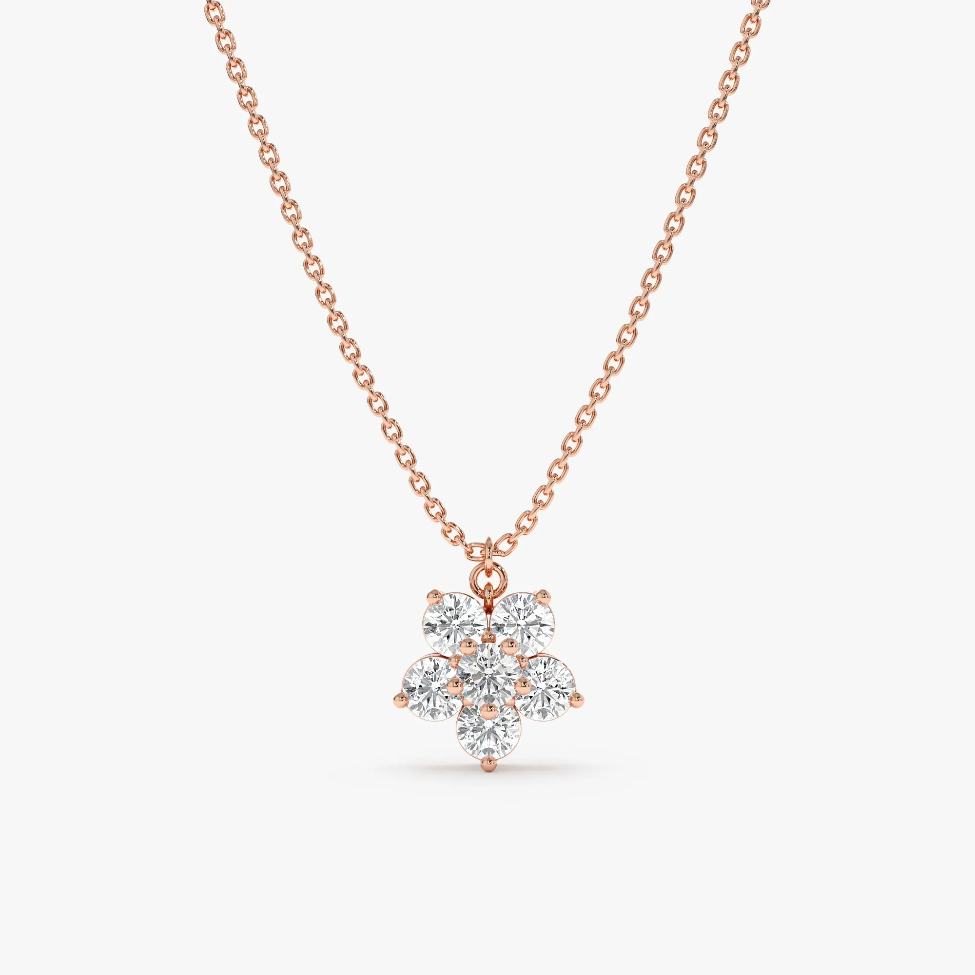 Diamond Flower Necklace, Alondra