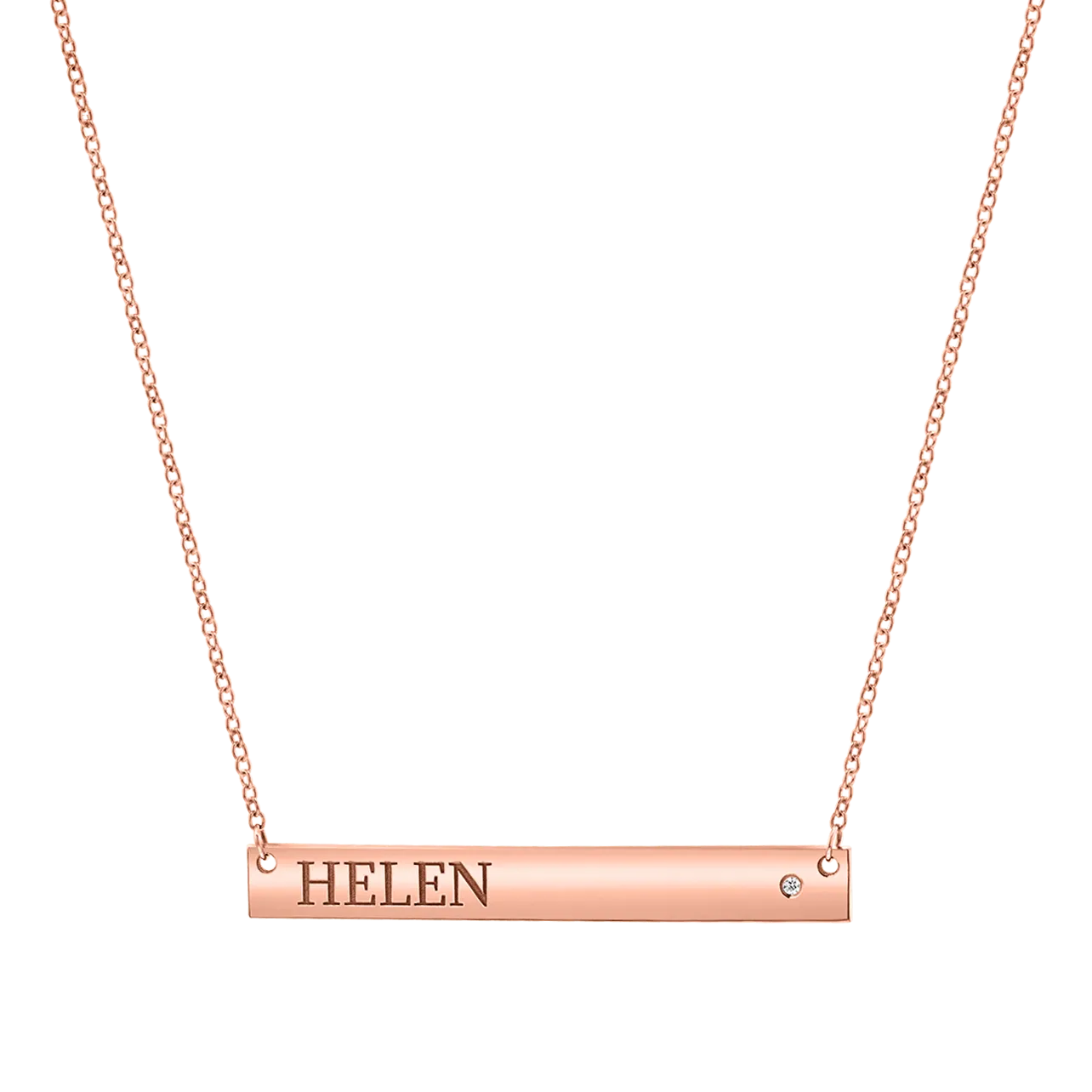 Diamond Nameplate Necklace