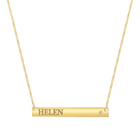 Diamond Nameplate Necklace