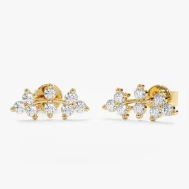 Diamond Vine Ear Climbers Studs, Everleigh